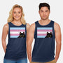 Peeking Cat Trans Flag-Unisex-Basic-Tank-tobefonseca