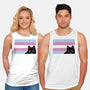 Peeking Cat Trans Flag-Unisex-Basic-Tank-tobefonseca