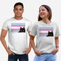 Peeking Cat Trans Flag-Unisex-Basic-Tee-tobefonseca