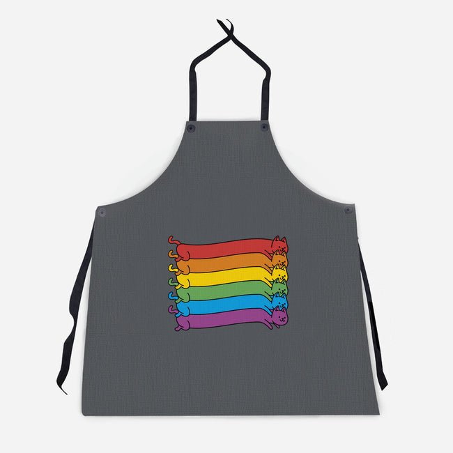 Rainbow Cats Pride Flag-Unisex-Kitchen-Apron-tobefonseca