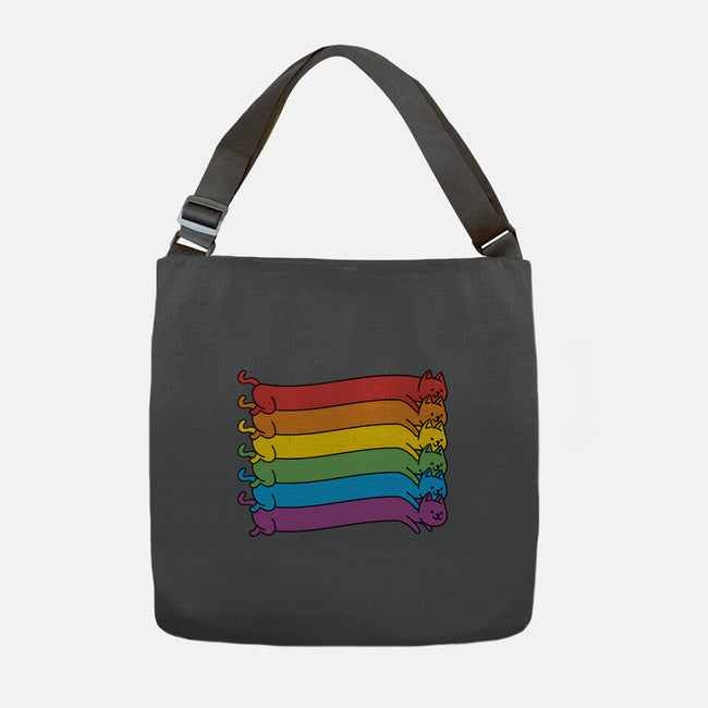 Rainbow Cats Pride Flag-None-Adjustable Tote-Bag-tobefonseca