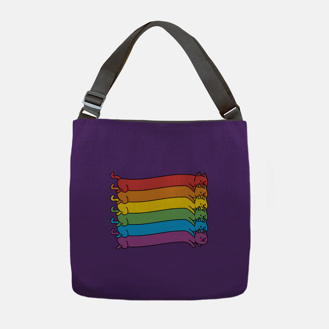 Rainbow Cats Pride Flag-None-Adjustable Tote-Bag-tobefonseca