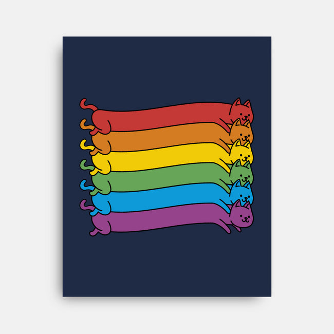 Rainbow Cats Pride Flag-None-Stretched-Canvas-tobefonseca