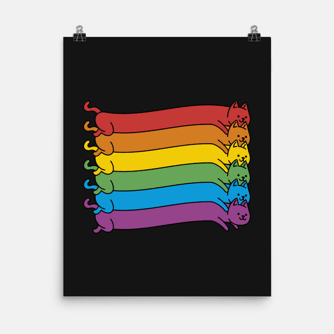 Rainbow Cats Pride Flag-None-Matte-Poster-tobefonseca