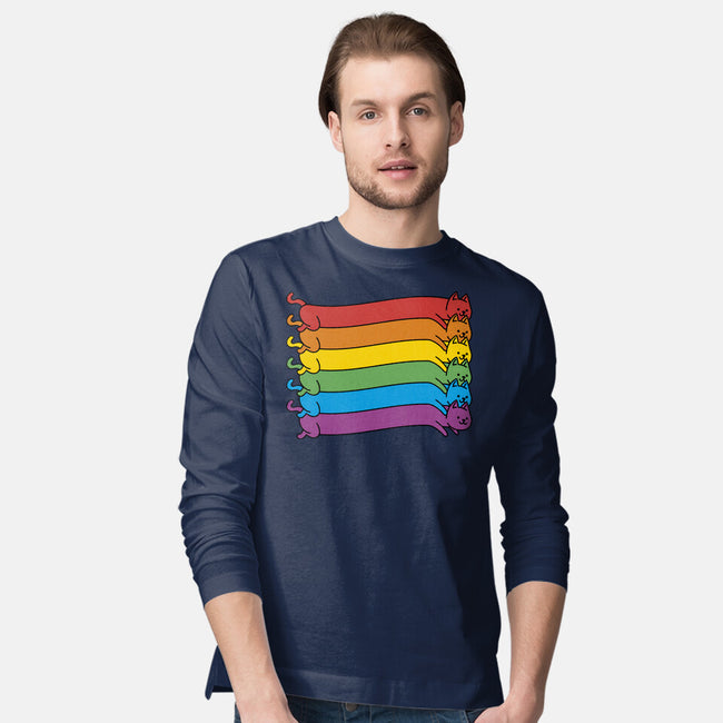 Rainbow Cats Pride Flag-Mens-Long Sleeved-Tee-tobefonseca
