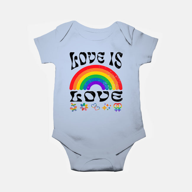 Love Is Love Rainbow-Baby-Basic-Onesie-Styleytic