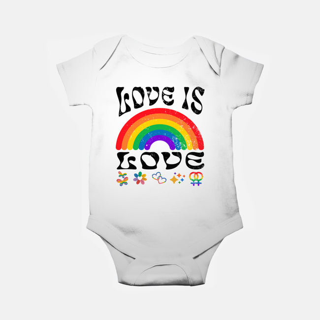 Love Is Love Rainbow-Baby-Basic-Onesie-Styleytic