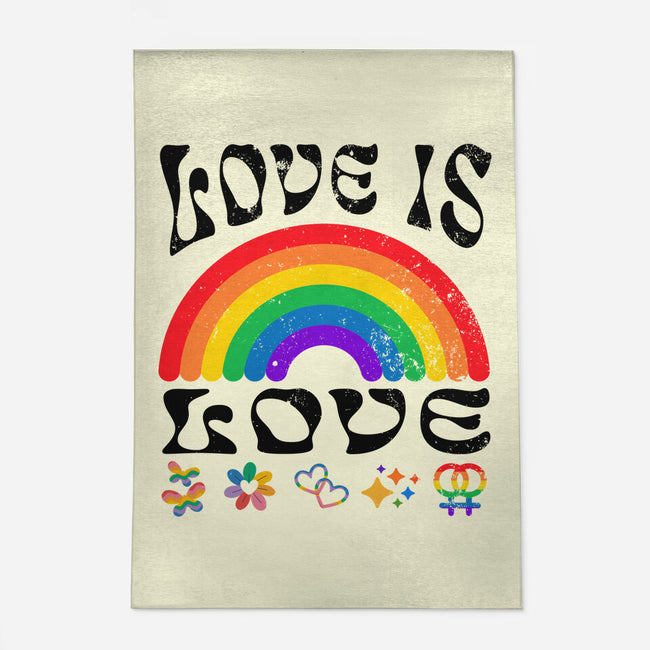 Love Is Love Rainbow-None-Outdoor-Rug-Styleytic