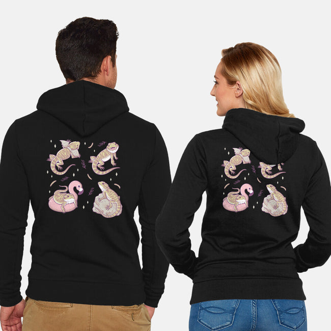 Bearded Dragons-Unisex-Zip-Up-Sweatshirt-xMorfina