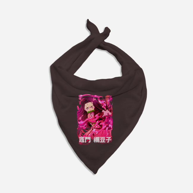 Nezuko Slayer-Cat-Bandana-Pet Collar-Conjura Geek