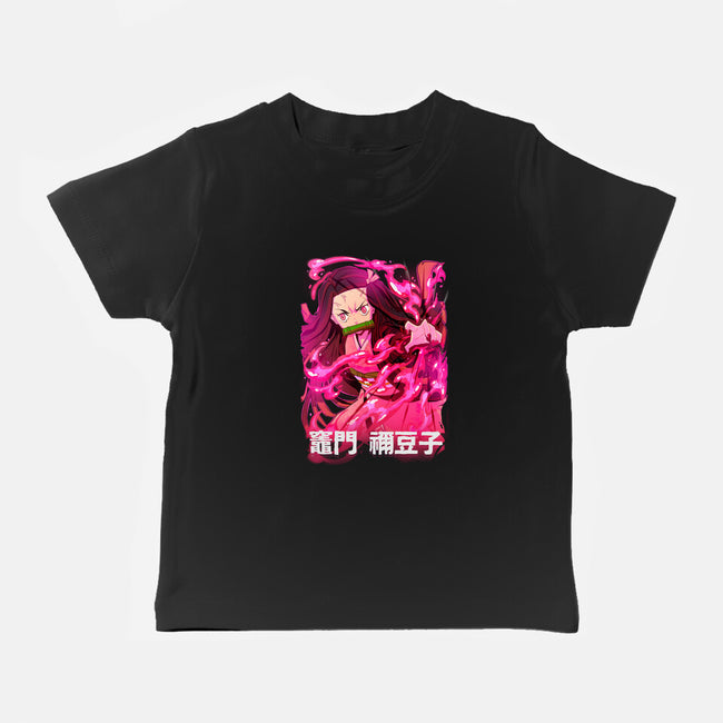 Nezuko Slayer-Baby-Basic-Tee-Conjura Geek