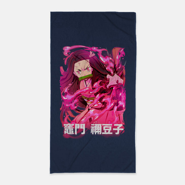 Nezuko Slayer-None-Beach-Towel-Conjura Geek