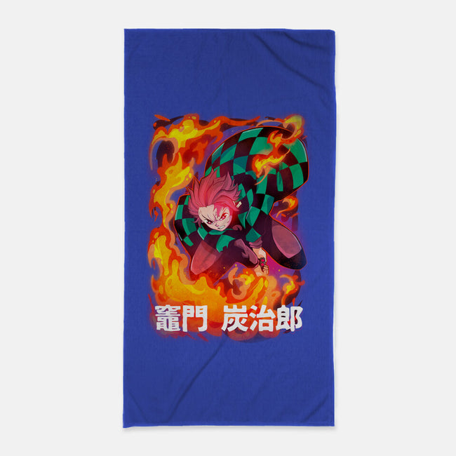 Kamado Slayer-None-Beach-Towel-Conjura Geek