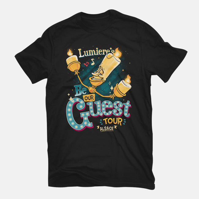 Be Our Guest Tour-Womens-Basic-Tee-teesgeex