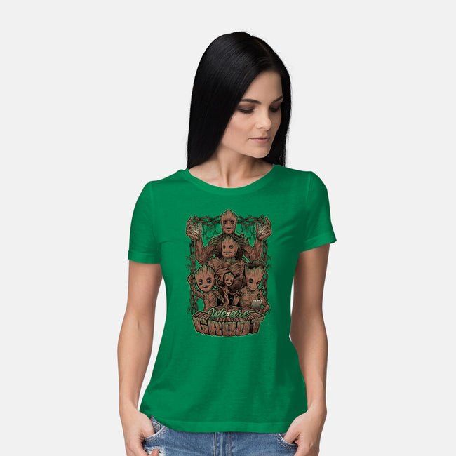 We Are Groot-Womens-Basic-Tee-Studio Mootant