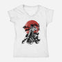 King Of Hell-Womens-V-Neck-Tee-fanfabio
