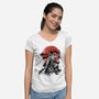 King Of Hell-Womens-V-Neck-Tee-fanfabio