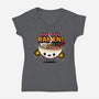 Rah Rah Ramen-Womens-V-Neck-Tee-Boggs Nicolas