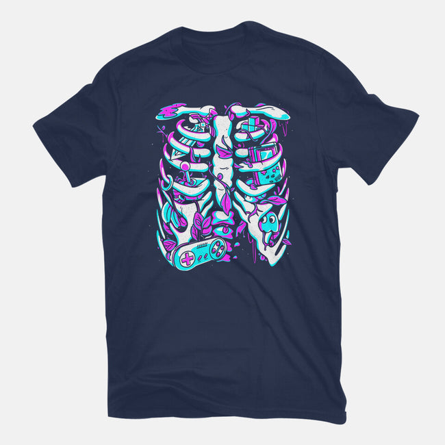 Retro Gaming Skeleton-Womens-Basic-Tee-estudiofitas