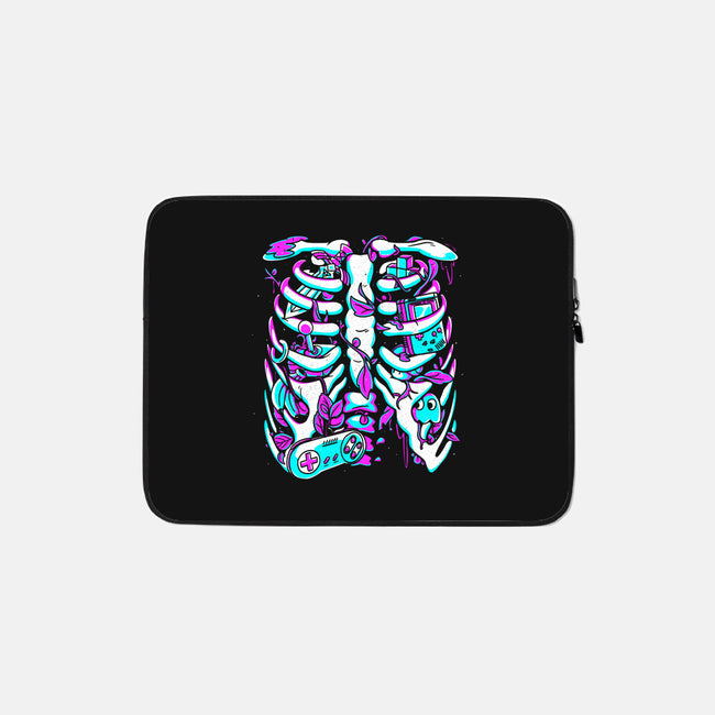 Retro Gaming Skeleton-None-Zippered-Laptop Sleeve-estudiofitas