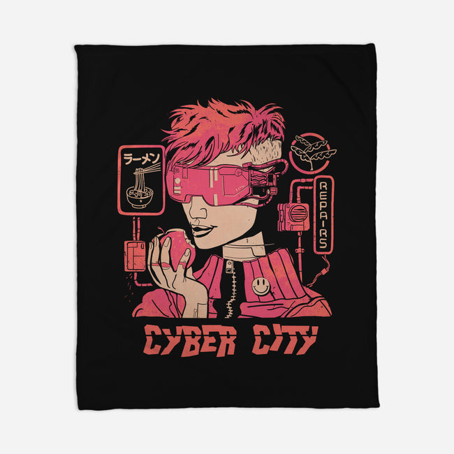Cyber City-None-Fleece-Blanket-gloopz