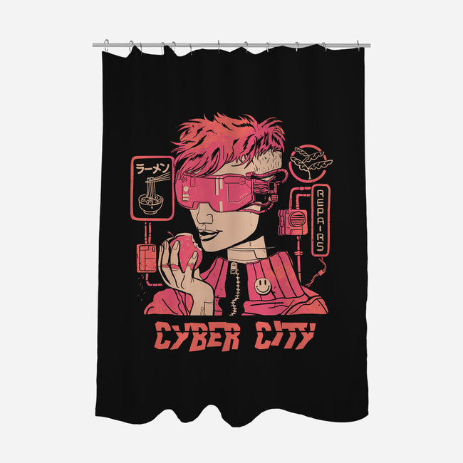 Cyber City-None-Polyester-Shower Curtain-gloopz