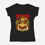 Lasagna Wizard-Womens-V-Neck-Tee-demonigote