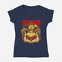 Lasagna Wizard-Womens-V-Neck-Tee-demonigote