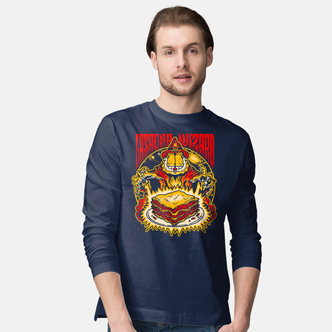 Lasagna Wizard-Mens-Long Sleeved-Tee-demonigote