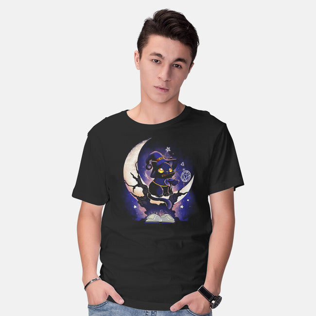 Cat Witch-Mens-Basic-Tee-Vallina84