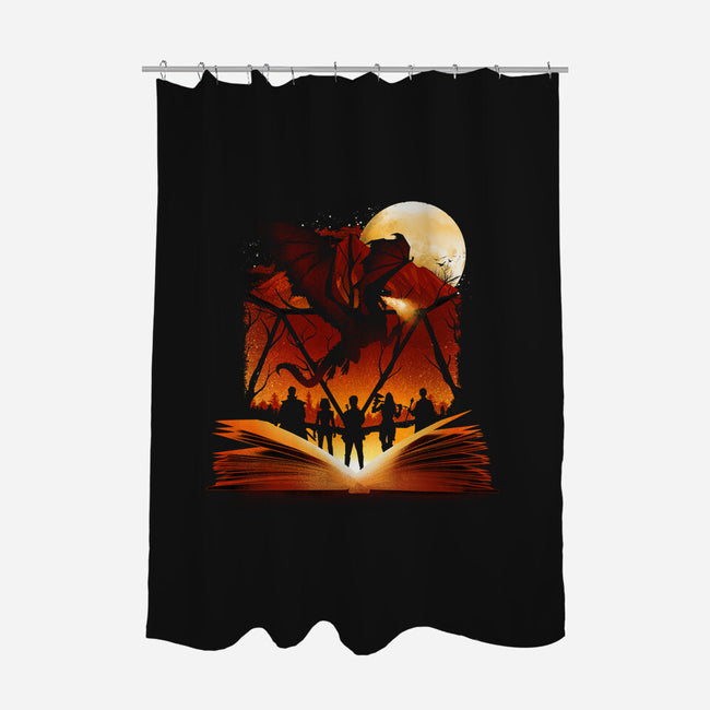 Book Of Dungeons And Dragons-None-Polyester-Shower Curtain-dandingeroz