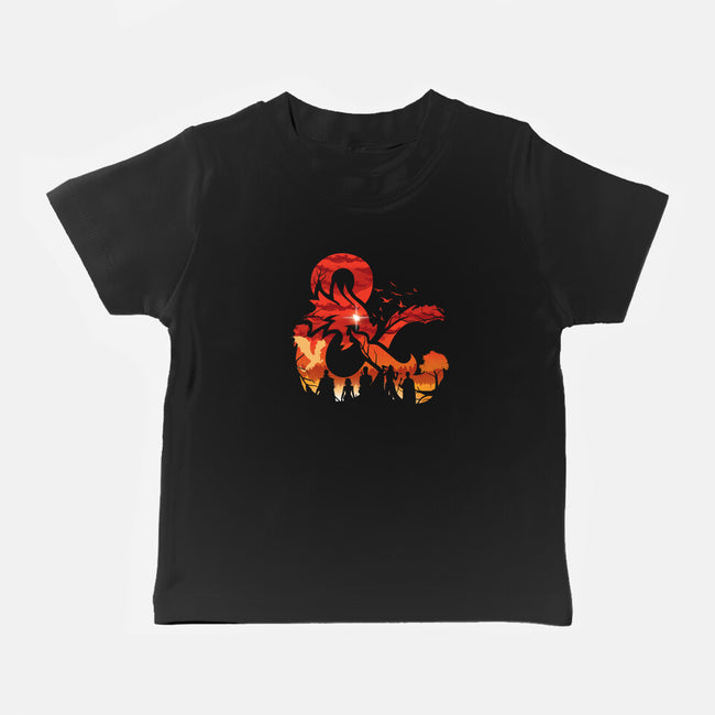 Ampersand Sunset-Baby-Basic-Tee-dandingeroz