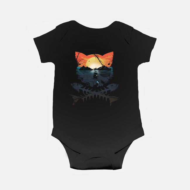 Pirate Cat-Baby-Basic-Onesie-dandingeroz