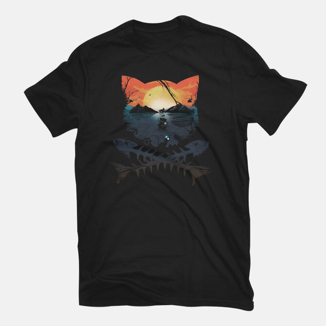 Pirate Cat-Unisex-Basic-Tee-dandingeroz