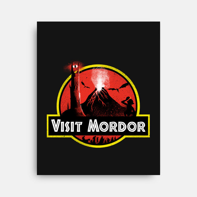 Visit Mordor-None-Stretched-Canvas-dandingeroz