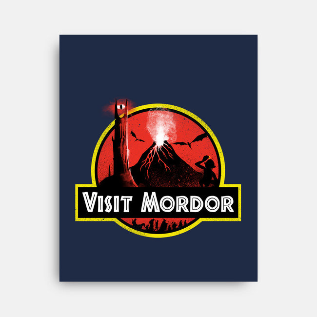 Visit Mordor-None-Stretched-Canvas-dandingeroz