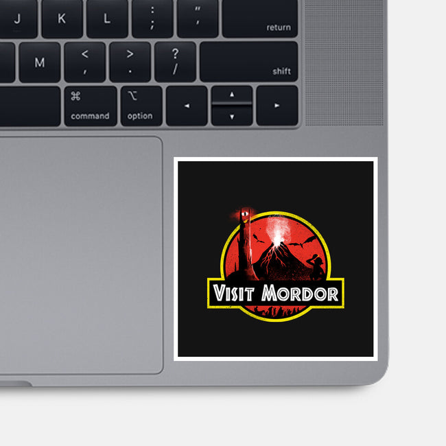 Visit Mordor-None-Glossy-Sticker-dandingeroz