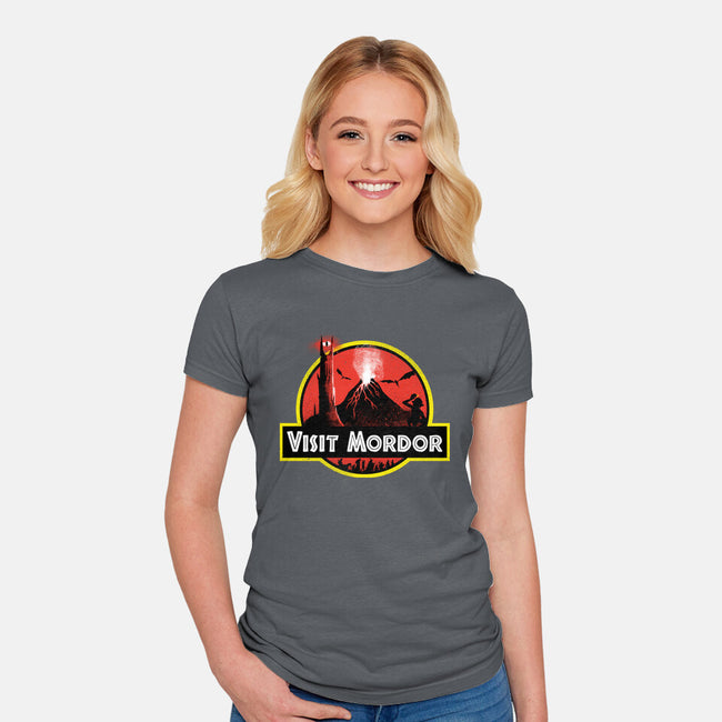 Visit Mordor-Womens-Fitted-Tee-dandingeroz