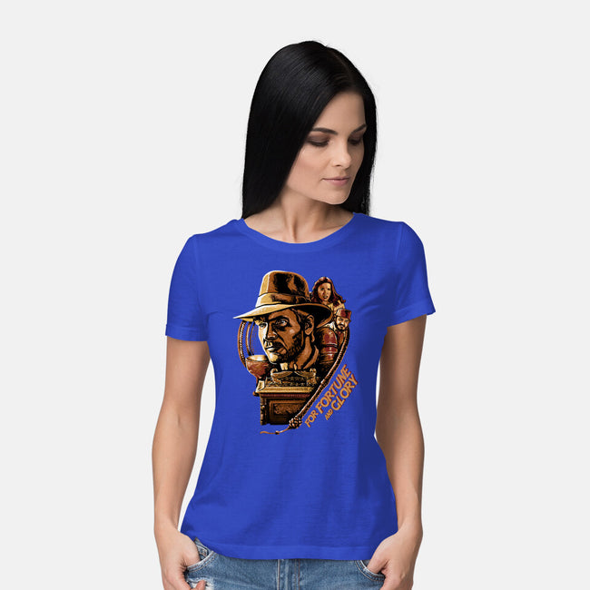 For Fortune And Glory-Womens-Basic-Tee-daobiwan