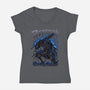 Lone Warrior-Womens-V-Neck-Tee-aleoarts