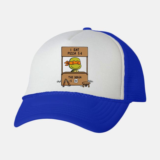 Pizza Help-Unisex-Trucker-Hat-Barbadifuoco