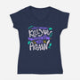 Mutates And Tries Again-Womens-V-Neck-Tee-tobefonseca
