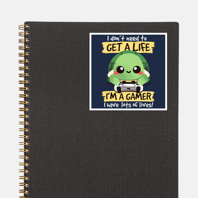 Gamer Turtle-None-Glossy-Sticker-NemiMakeit