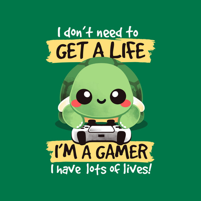 Gamer Turtle-None-Removable Cover w Insert-Throw Pillow-NemiMakeit
