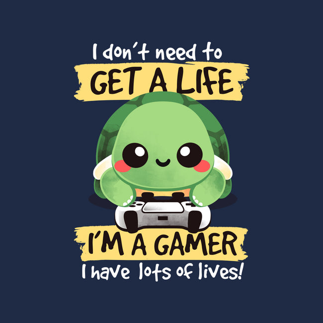 Gamer Turtle-None-Removable Cover w Insert-Throw Pillow-NemiMakeit