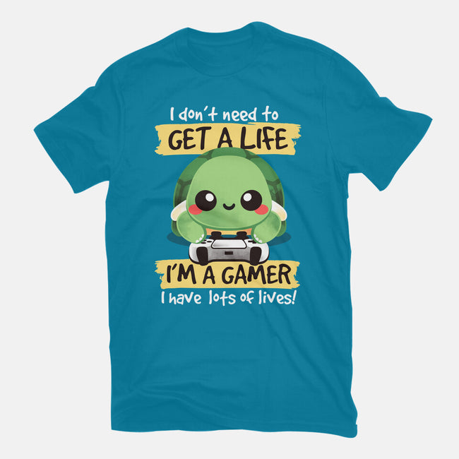 Gamer Turtle-Mens-Basic-Tee-NemiMakeit