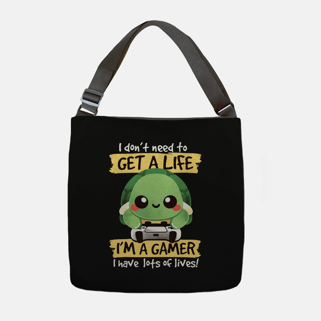 Gamer Turtle-None-Adjustable Tote-Bag-NemiMakeit