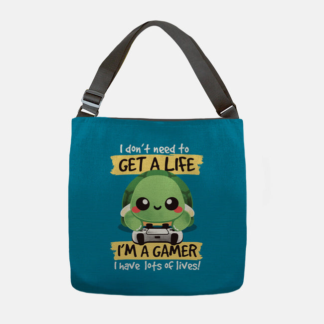 Gamer Turtle-None-Adjustable Tote-Bag-NemiMakeit