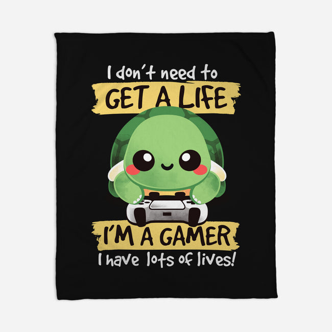 Gamer Turtle-None-Fleece-Blanket-NemiMakeit