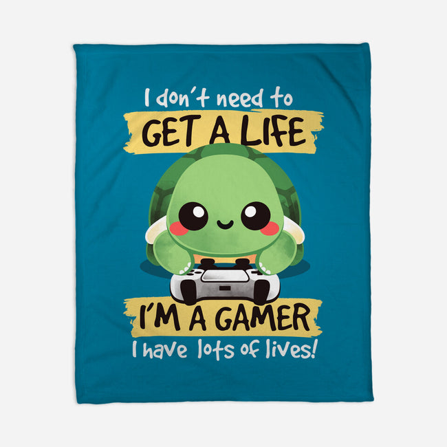 Gamer Turtle-None-Fleece-Blanket-NemiMakeit